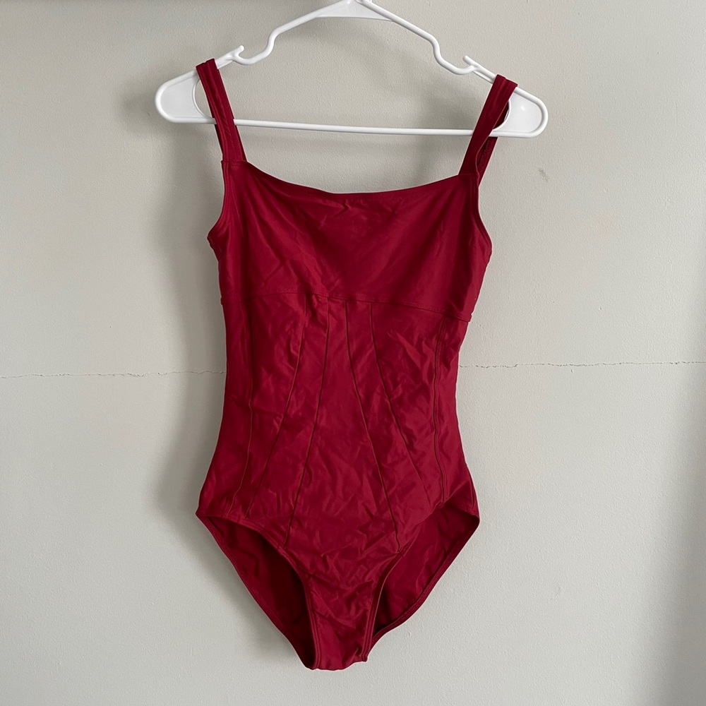 Burgundy Wear Moi Leotard Size Medium